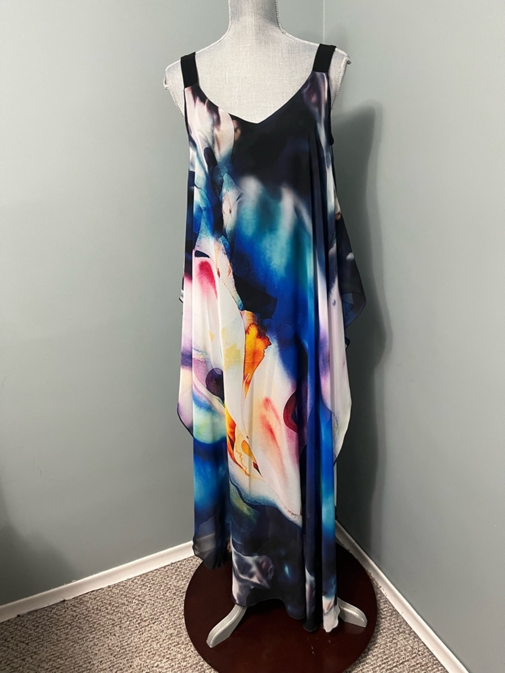 JOSEPH RIBKOFF flowy overlay dress women’s size 8 feminine beach resort wear - Picture 2 of 15